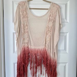 Free People Ombre Fringe Top
